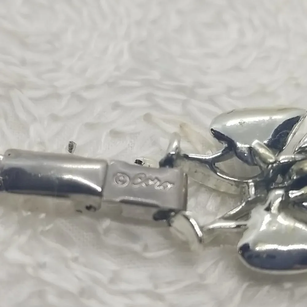 Coro Bracelet Leaf Black White Leaves Enamel Link Vintage Bracelet